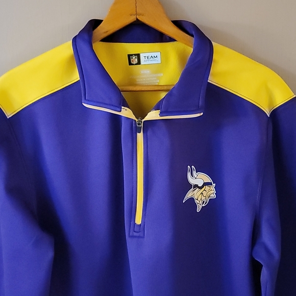 NFL Viking Branded 1/4 Z Pull Over Sz M - Picture 2 of 4